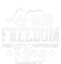 American USA Flag Let Freedom Ring 4th Of July Retro Vintage T-Shirt