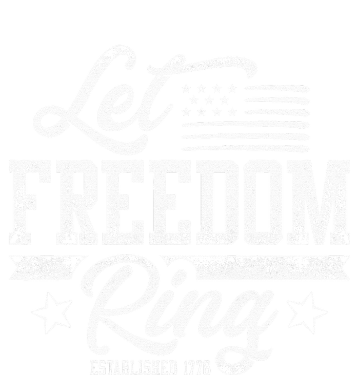 American USA Flag Let Freedom Ring 4th Of July Retro Vintage T-Shirt