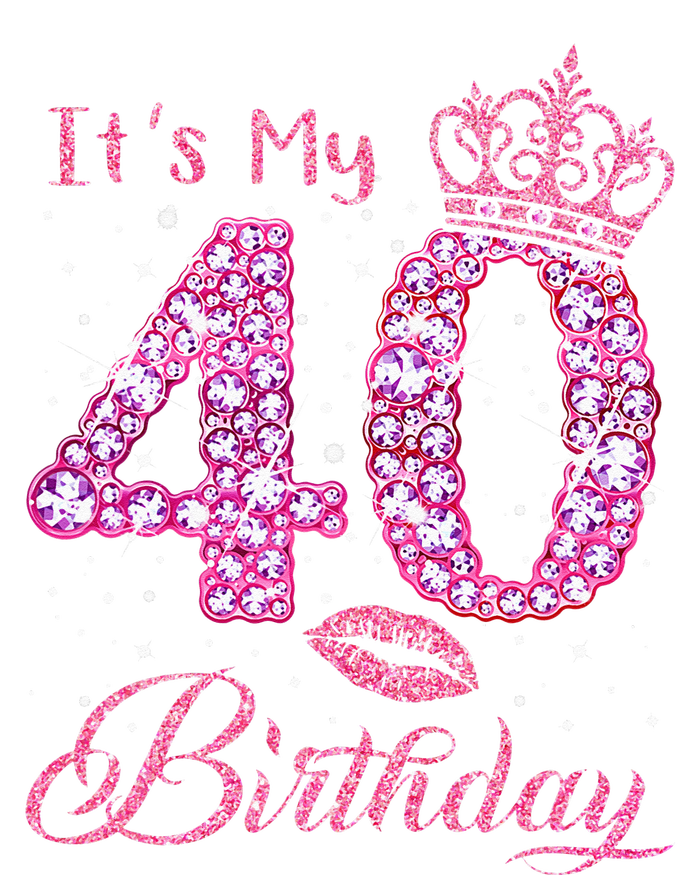 Its My 40th Birthday Queen 40 Years Old Shoes Crown Diamond T-Shirt