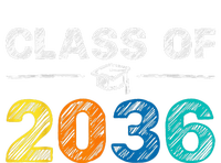 Class of 2036 Grow With Me First Day of School Graduation Women's Knotted Racerback Tank