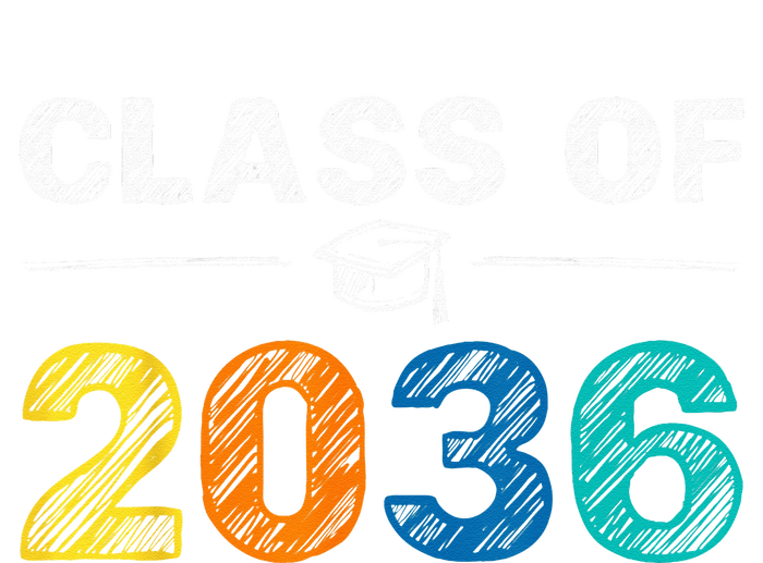 Class of 2036 Grow With Me First Day of School Graduation Women's Knotted Racerback Tank