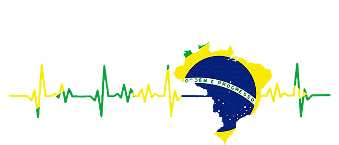 Brazil flag heartbeat Brasil Dry Zone Grid Polo