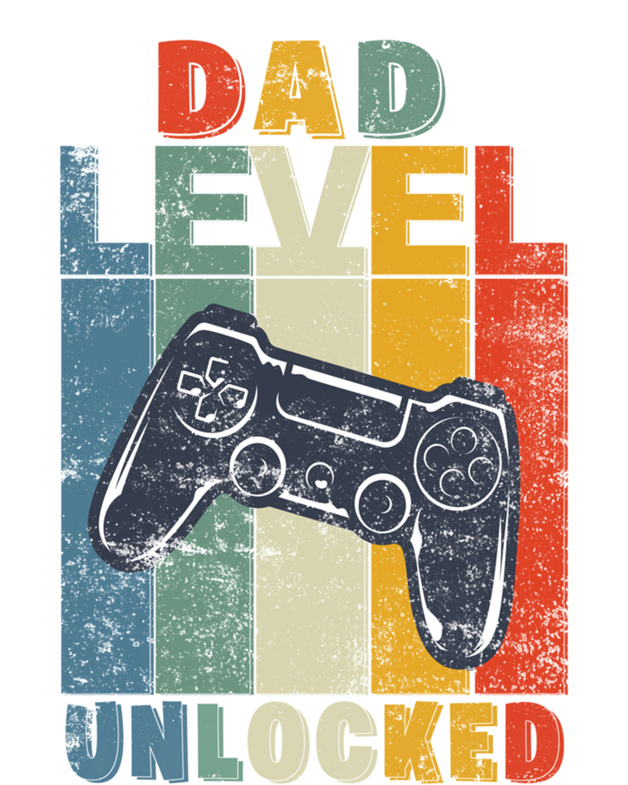 Dad Level Unlocked Retro Vintage Game Lover Gift V-Neck T-Shirt