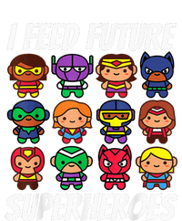 I Feed Future Superheroes School Lunch Lady Squad Women's Knotted Racerback Tank