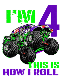 Monster Trucks Are My Jam 4th Birthday Boy 4 Years Old T-Shirt