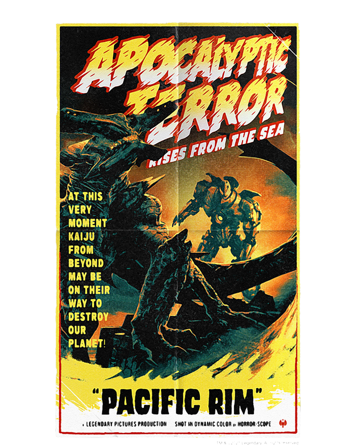 Pacific Rim – Apocalyptic Terror Rises Retro Poster Tall T-Shirt