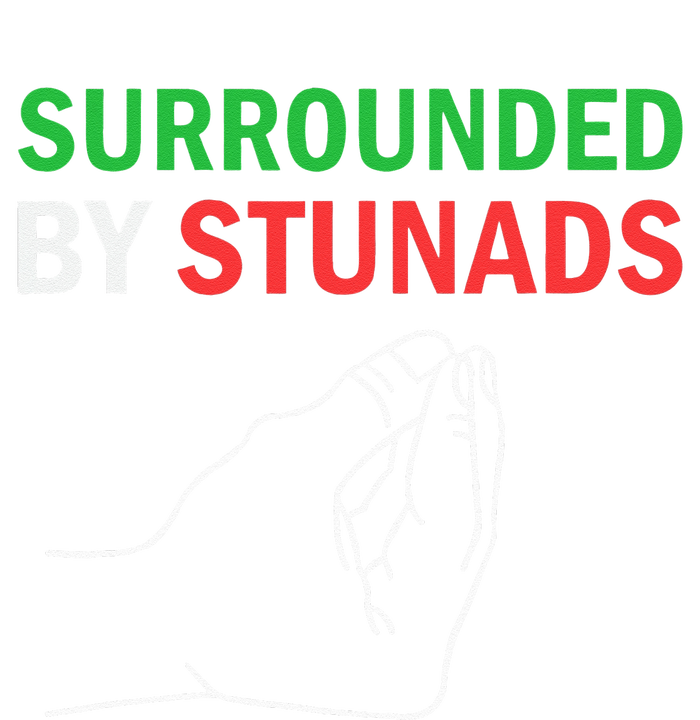 Surrounded By Stunads Funny Italian Sayings Pom Pom 12in Knit Beanie