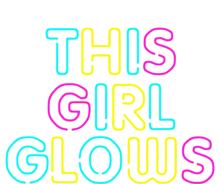 This Girl Glows Rave Party Glow Girl Retro 80s Party Women's Fleece Hoodie