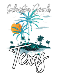 Family Vacation Retro Sunset Texas Galveston Beach Womens CVC Long Sleeve Shirt