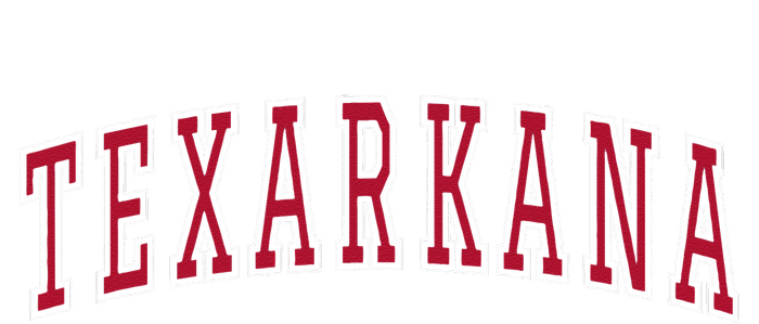 Texarkana Texas Souvenir Sport College Style Red Text T-Shirt