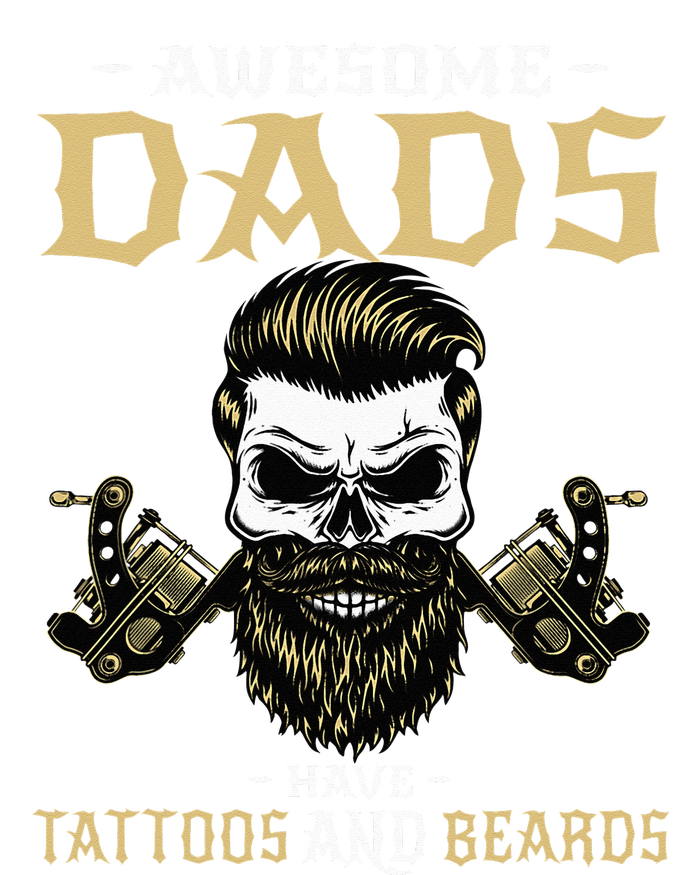 Awesome Dads Have Tattoos and Beards Skull 16 in Basic Backpack