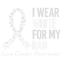 I Wear White For My Dad Lung Cancer Awareness White Ribbon T-Shirt