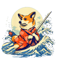 Funny Corgi Dog Japanese Grand Wave Ukiyoe Art Samurai Ninja Grommeted Golf Towel