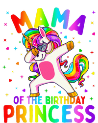 Mama of the Birthday Princess Dabbing Unicorn Mom Short Acrylic Beanie