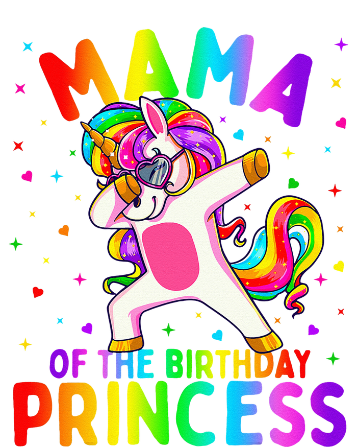 Mama of the Birthday Princess Dabbing Unicorn Mom Short Acrylic Beanie