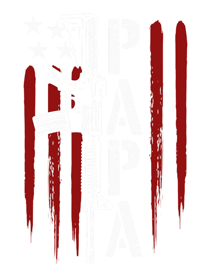 4th of July Papa Dad Daddy AR15 Gun Patriotic Fathers Day T-Shirt