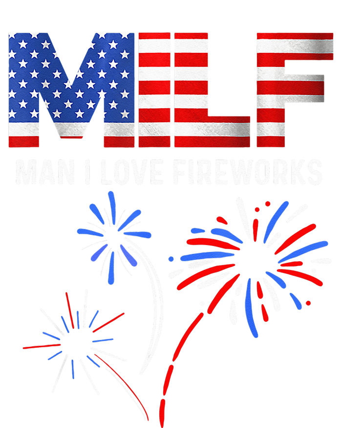 MILF Man I Love Fireworks Funny American Patriotic July 4th Long Sleeve Pajama Set