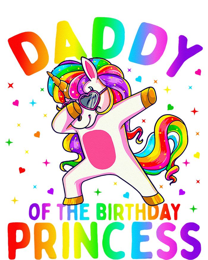 Daddy of the Birthday Princess Dabbing Unicorn Dad T-Shirt