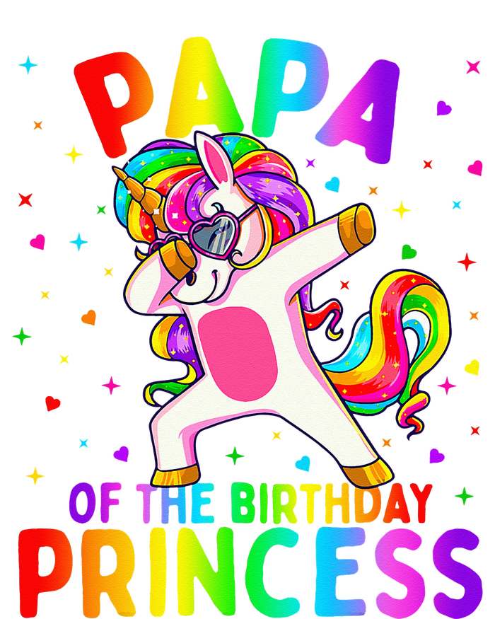 Papa of the Birthday Princess Dabbing Unicorn Tall Long Sleeve T-Shirt