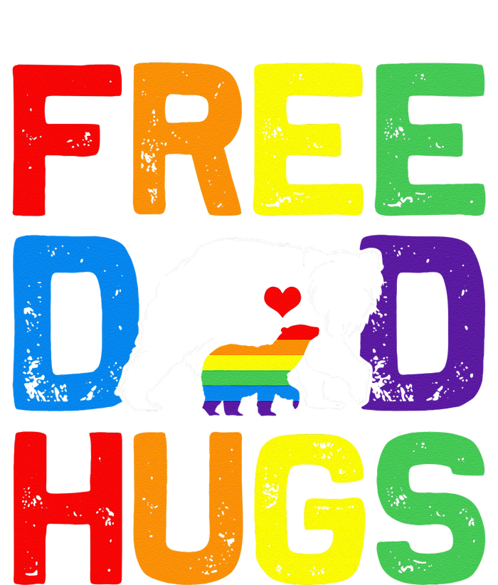 LGBTQ Bear Free Dad Hugs Proud Ally Daddy Rainbow Flag Pride Impact Tech Backpack