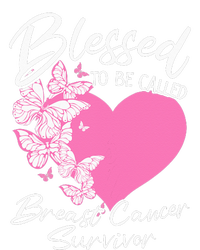 Blessed To Be Called Breast Cancer Survivor Pink Butterfly High Crown Mesh Back Trucker Hat