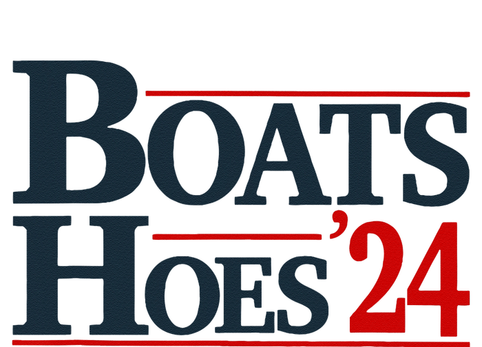 Boats and Hoes 2024 Election Funny Garment-Dyed Fleece Hoodie