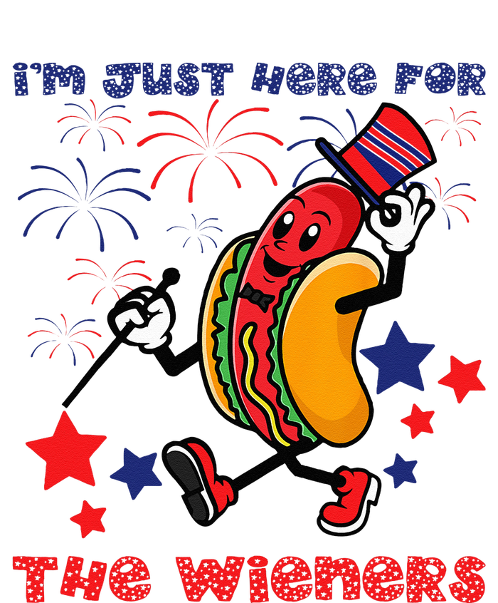 Funny Hot Dog I'm Just Here For The Wieners 4Th Of July Women's Perfect Tri Tunic Long Sleeve Shirt