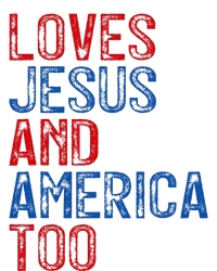 Retro Loves Jesus and America Too God Christian 4th of July Platinum Collection Golf Towel