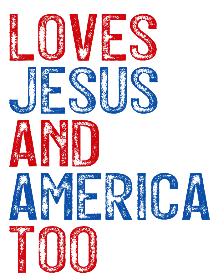 Retro Loves Jesus and America Too God Christian 4th of July Platinum Collection Golf Towel