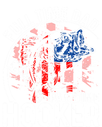 American Flag Full Time Dad Part Time Hooker Fathers Day Gift Zip Tote Bag