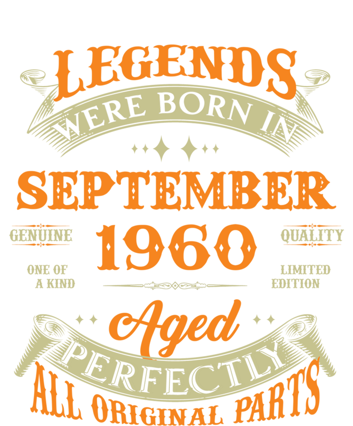 63rd Birthday Vintage Legends Born In September 1960 Gift T-Shirt