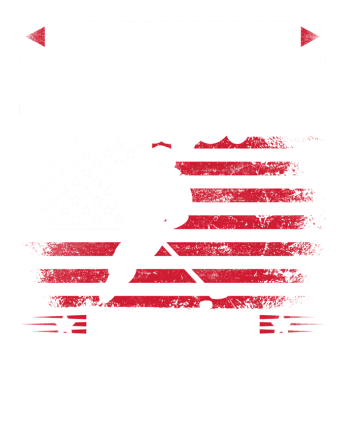 My Favorite Hockey Player Calls Me Papa Fathers Day Gift Tall Hoodie