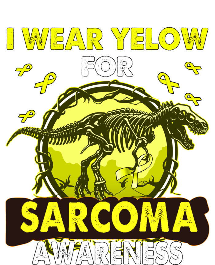 Dinosaur I Wear Yellow For Sarcoma Awareness Gift Women's T-Shirt