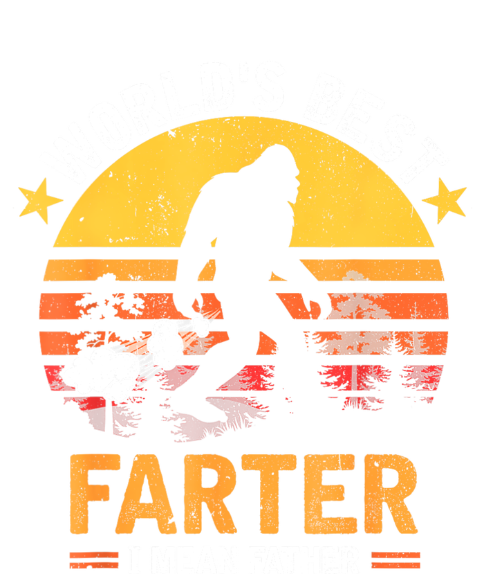 Retro Worlds Best Farter I Mean Father Bigfoot Fathers Day T-Shirt