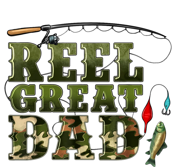 Camouflage Reel Great Dad Fishing Happy Fathers Day Cool Comfort Performance Bucket Hat