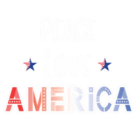 Peace Love America Red White Blue Patriot Gift Long Sleeve Shirt