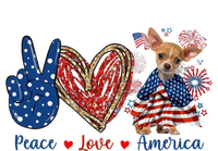 Peace Love Chihuahua Dog Patriotic America Flag 4th July Cute Gift Tall Long Sleeve T-Shirt