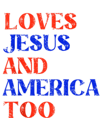 Retro Loves Jesus And America Too God Christian 4th Of July Dry Zone Grid Polo