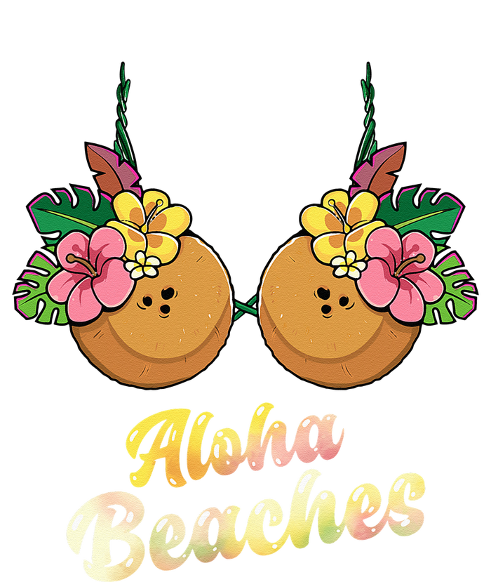 Aloha Beaches Funny Summer Coconut & Flower Bra Women’s Perfect Tri Rocker Tank