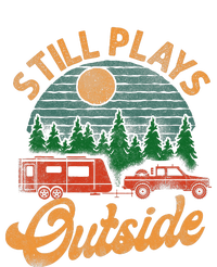 Camping Still Plays Outside Caravan Rv Trailer Women's Tri-Blend 3/4-Sleeve Raglan Shirt