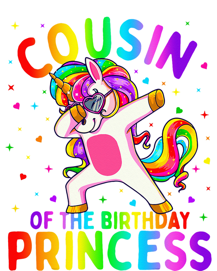 Cousin of the Birthday Princess Dabbing Unicorn T-Shirt