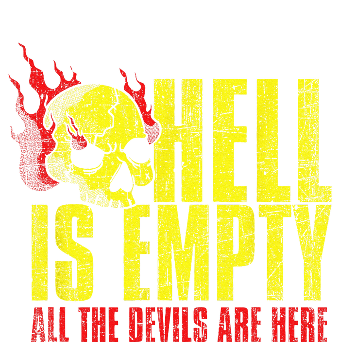 Hell Is Empty Funny Skull Lover Scary Horror Fan Tee Women's Fleece Hoodie