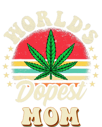 Worlds Dopest Mom Vintage Sunset 420 Family Matching Outfits Long Sleeve Pajama Set