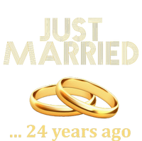 24th Wedding Anniversary Just Married 24 Years Ago T-Shirt