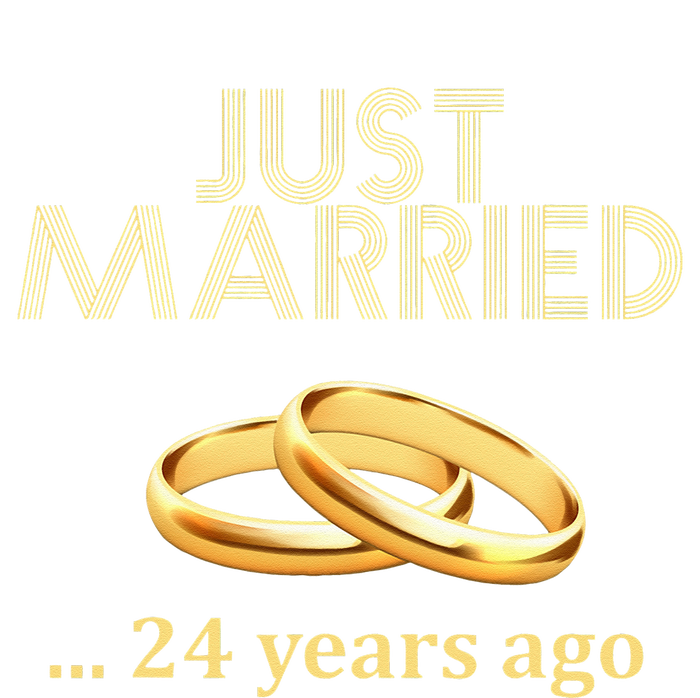 24th Wedding Anniversary Just Married 24 Years Ago T-Shirt