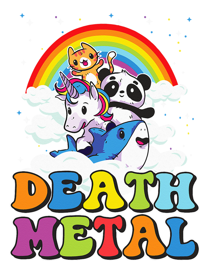 Retro Death Metal Cat Rainbow Unicorn Funny Heavy Metal Sustainable Bucket Hat