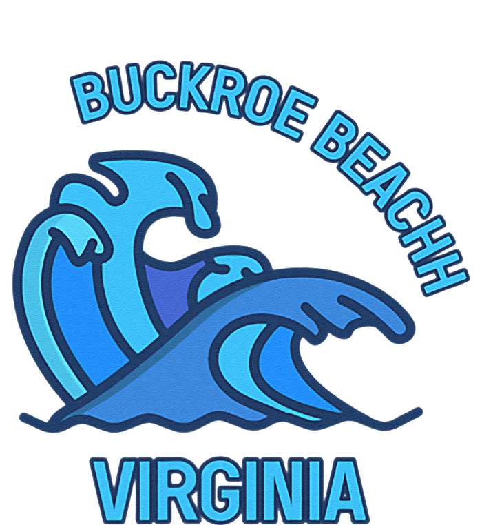 Graphic Buckroe Beach Virginia Pocket Wave Souvenir Kids Long Sleeve Shirt