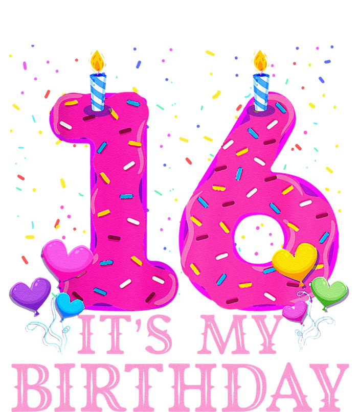 It's My 16th Birthday Sweet donut Happy 16 Year Old Cooling Performance Long Sleeve Crew