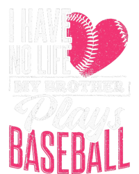 I have no life my brother plays baseball sports team Women's Tri-Blend 3/4-Sleeve Raglan Shirt