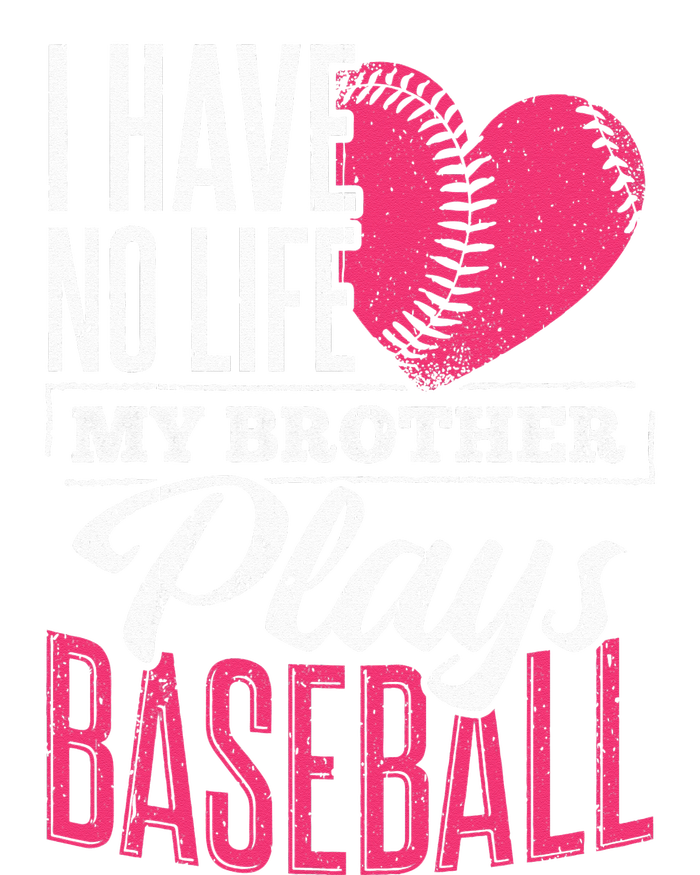 I have no life my brother plays baseball sports team Women's Tri-Blend 3/4-Sleeve Raglan Shirt